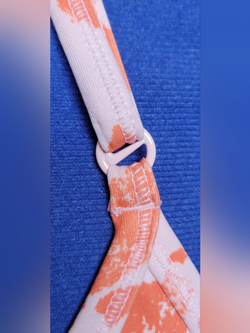 Nike One Luxe Icon Indy Clash Dri-Fit Light Impact Orange White Sport Bra, US M - Picture 7 of 16